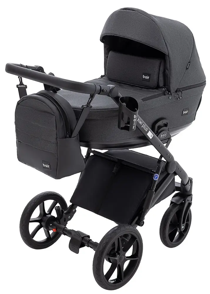 Коляска 2 в 1 Bair Kiwi Plus ECO Soft BKP-219 графит
